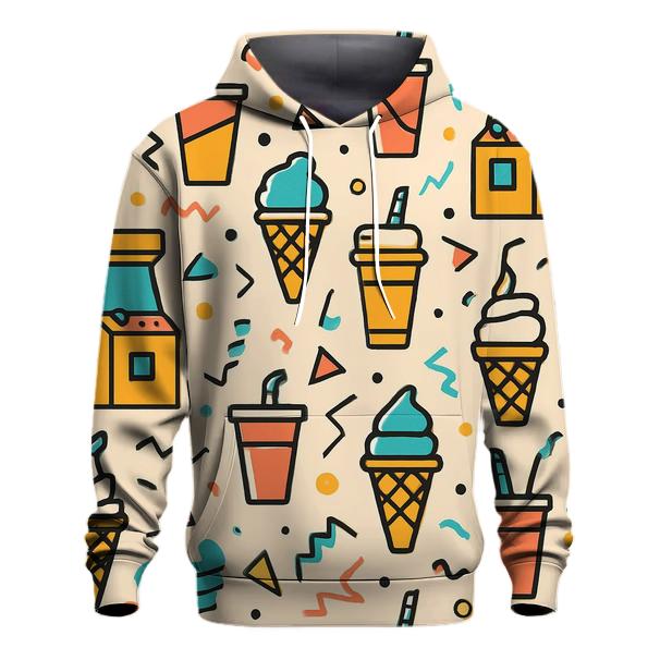 Mall Food Court Pattern Parade hoodies fashion