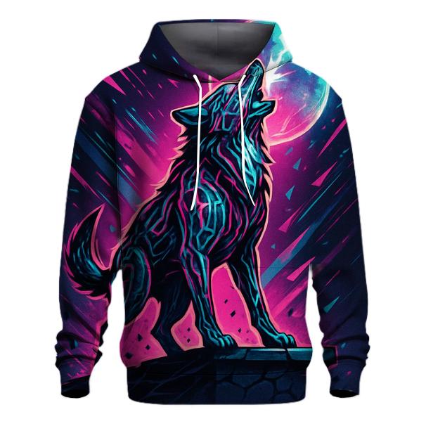 Circuit Howl Wolf printed hoodies