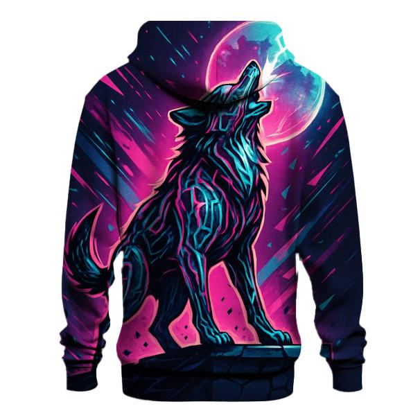 Circuit Howl Wolf printed hoodies