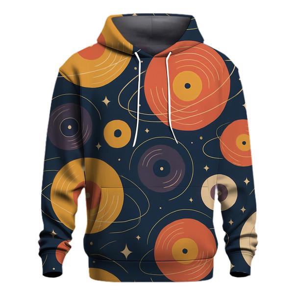 Vinyl Galaxy Groove Rings printed hoodies