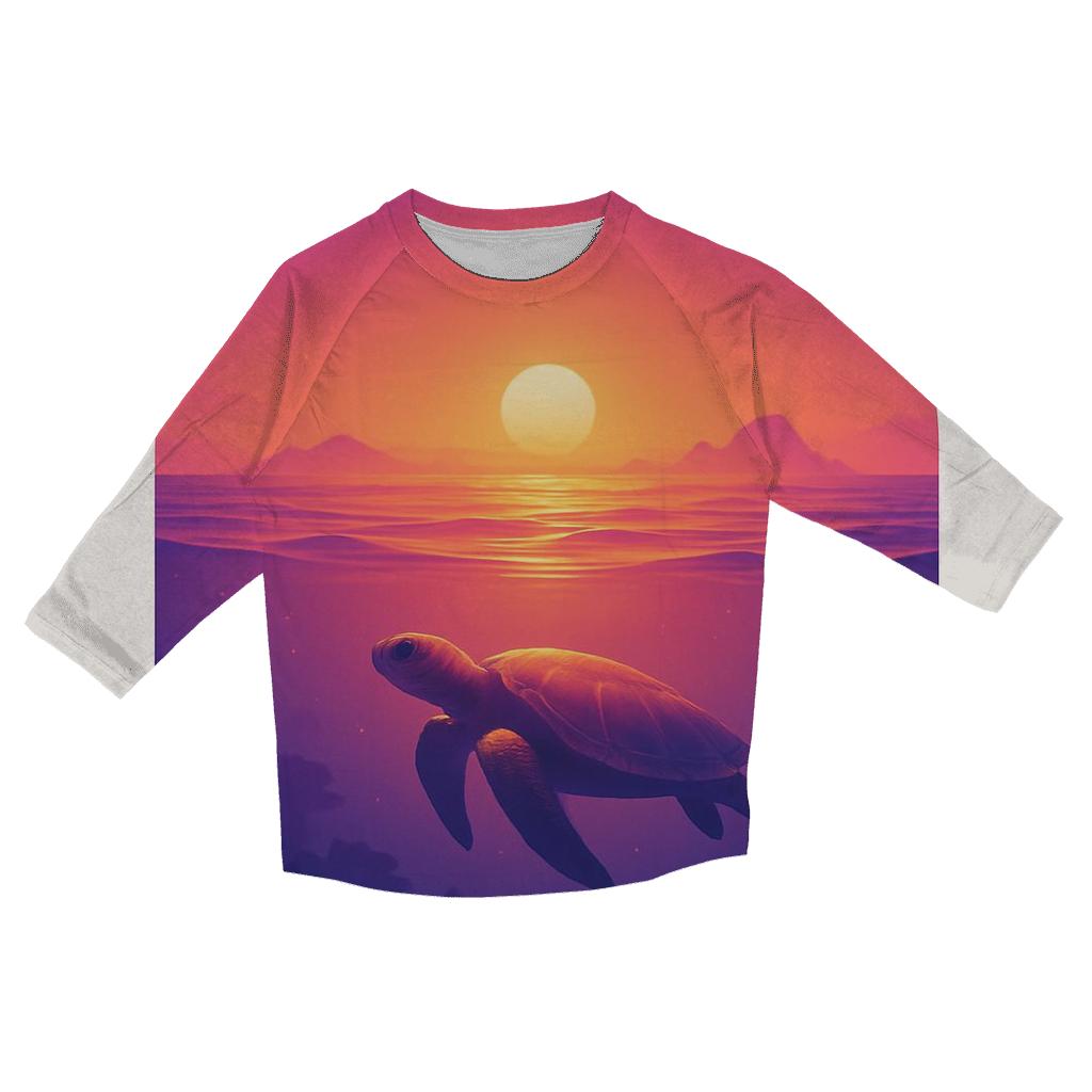 Ember Reef Afterglow trendy 3/4 sleeve tops