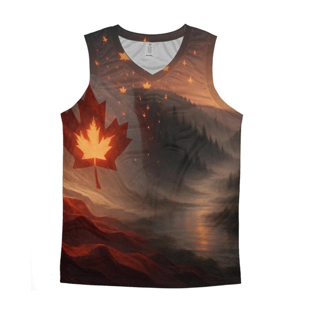 Canada Boreal Flag Aurora trendy fitted tank tops