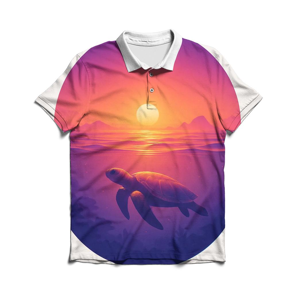 Ember Reef Afterglow personalized polo shirts