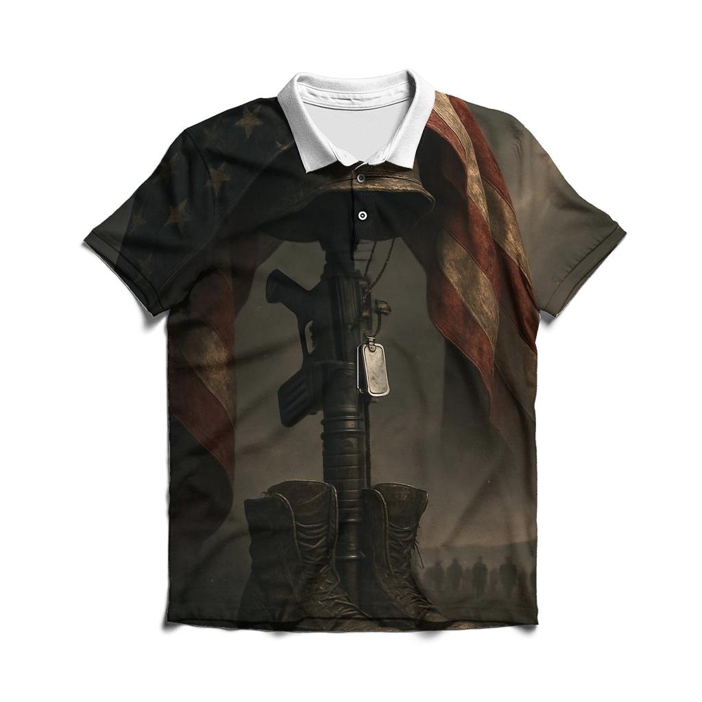 Last Light Over The Fallen Standard designer slim fit polos