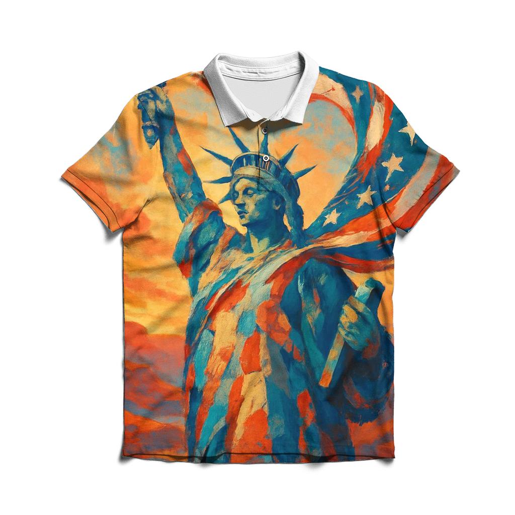 Liberty Current Through The Canyon Sky stylish collar polo tees