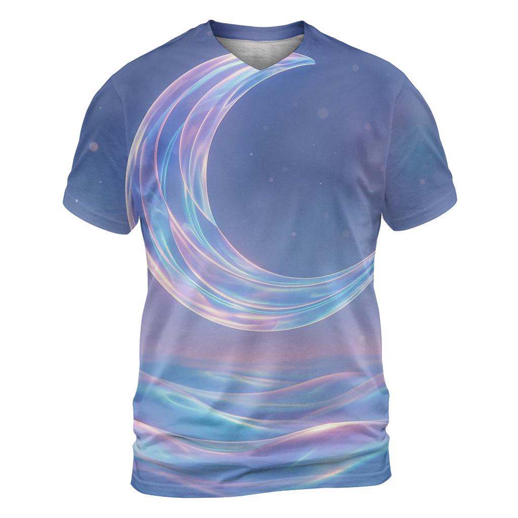 Prism Tides Of The Silent Moon artistic all-over print tops