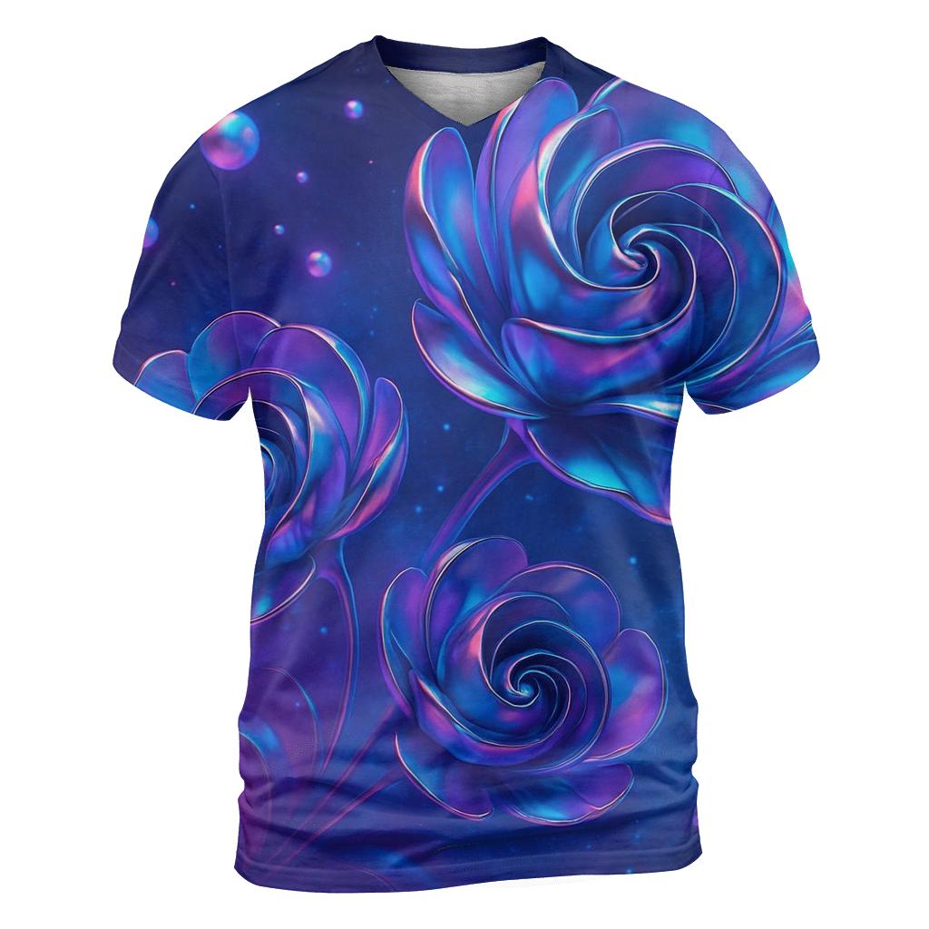 Chrome Bloom Nebula Garden personalized full print shirts