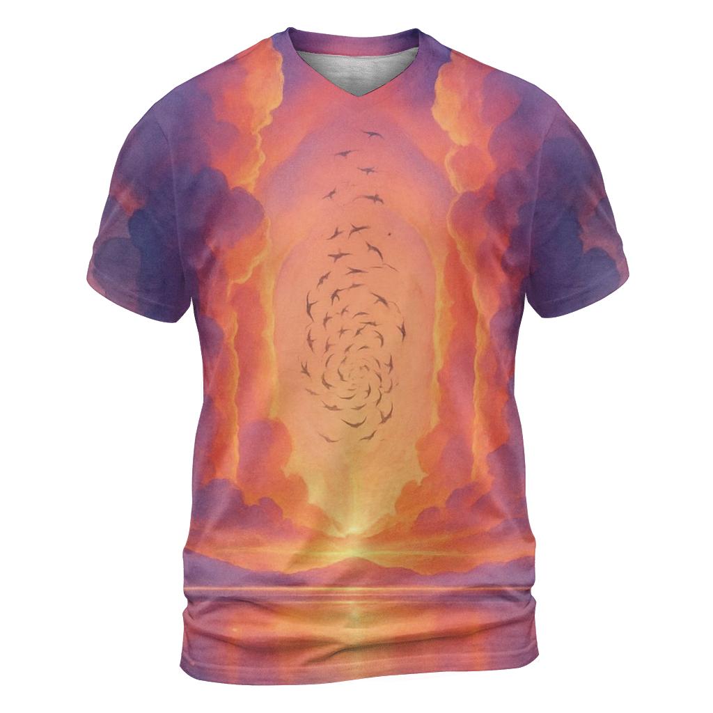 Cathedral Of Dusk Clouds vibrant all-over design tees