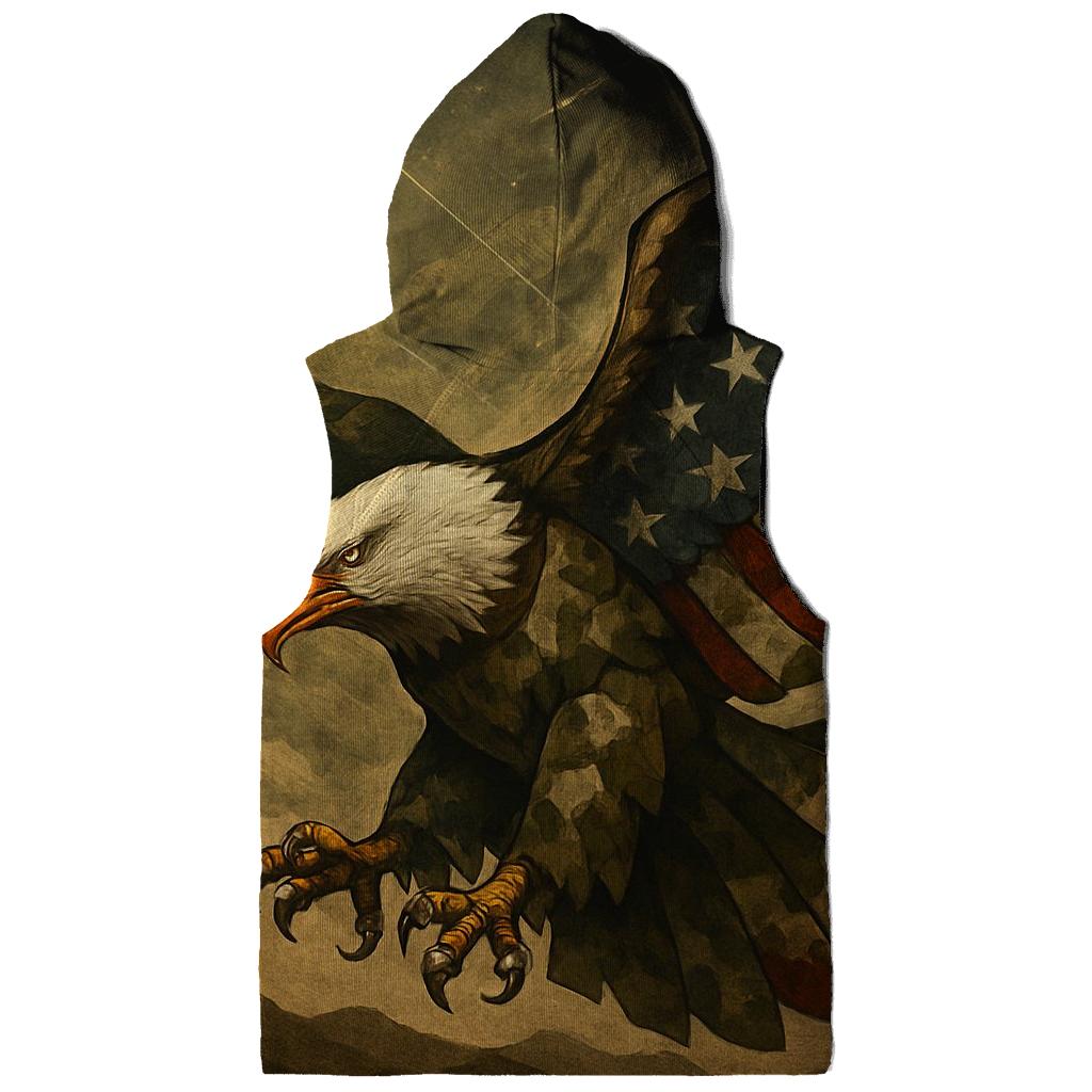 Eagle Sentinel Above The Mosaic Camouflage Flag printed hoodies