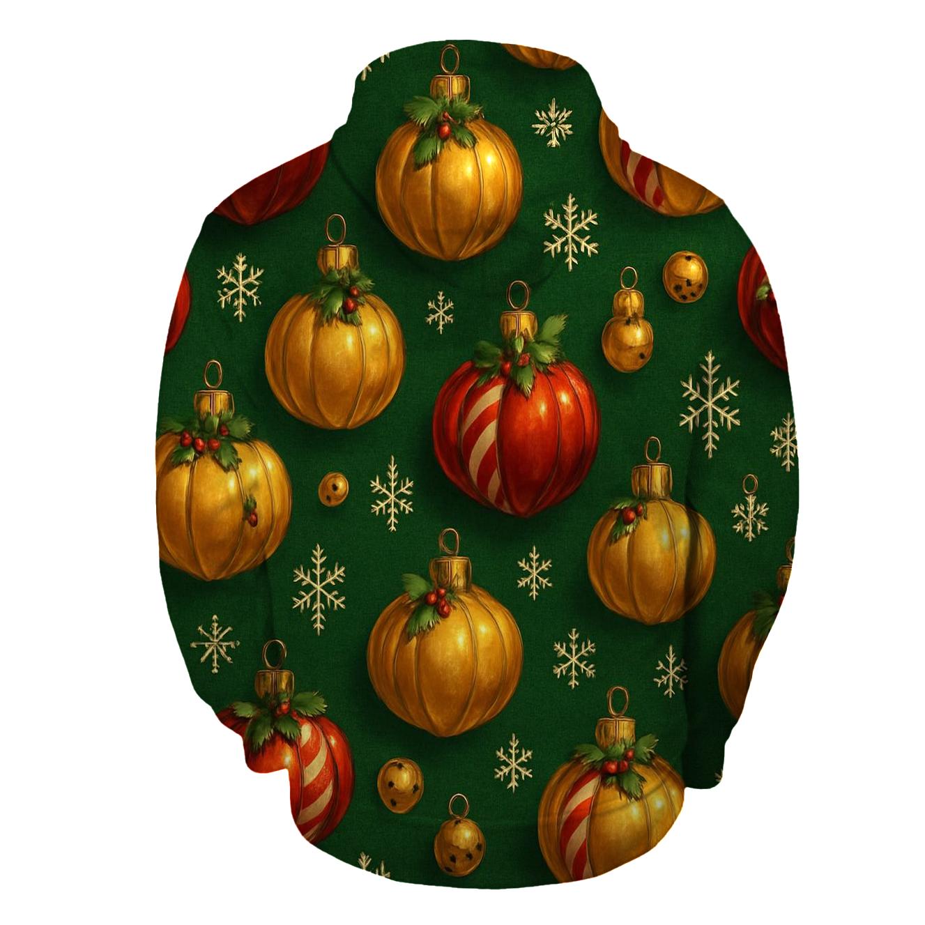 Crimson Pumpkin Ornament Lattice On Pine Green Background designer hoodies