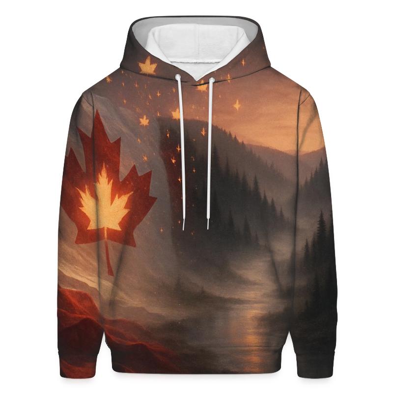 Canada Boreal Flag Aurora premium hoodies
