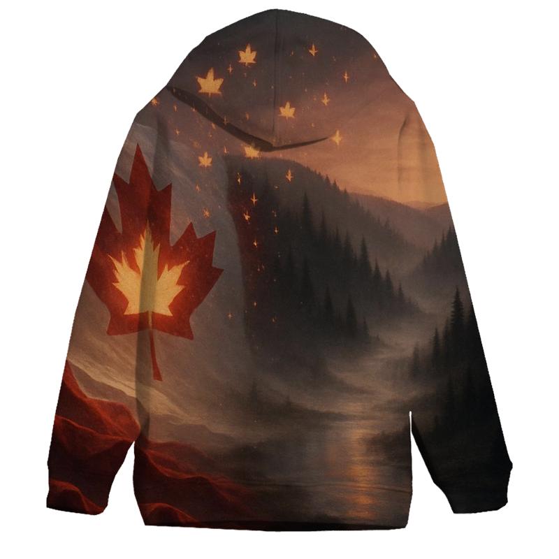 Canada Boreal Flag Aurora premium hoodies