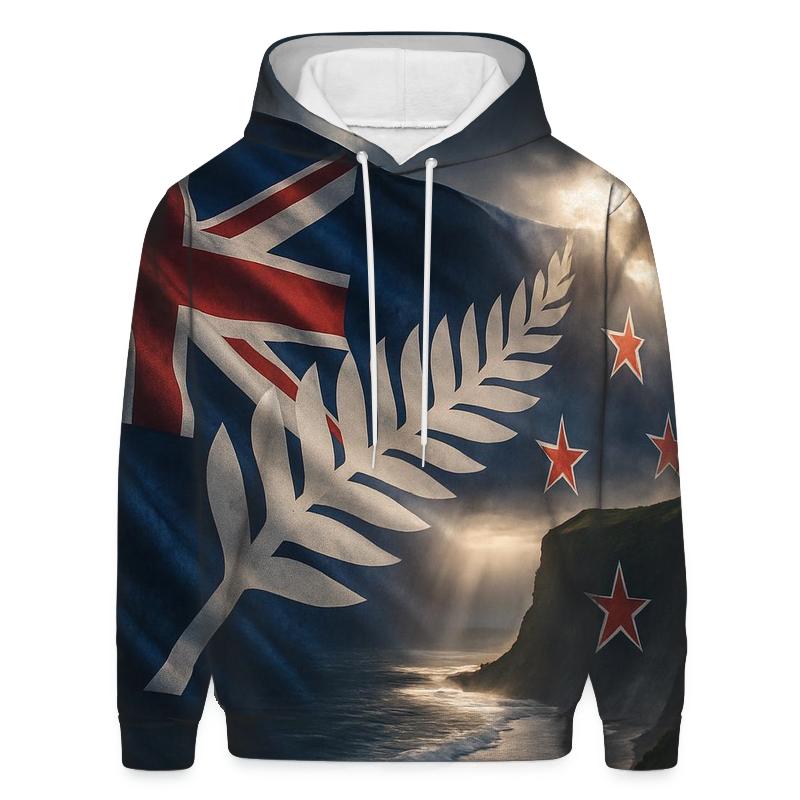 New Zealand Stormlit Silver Fern Flag hoodie trends