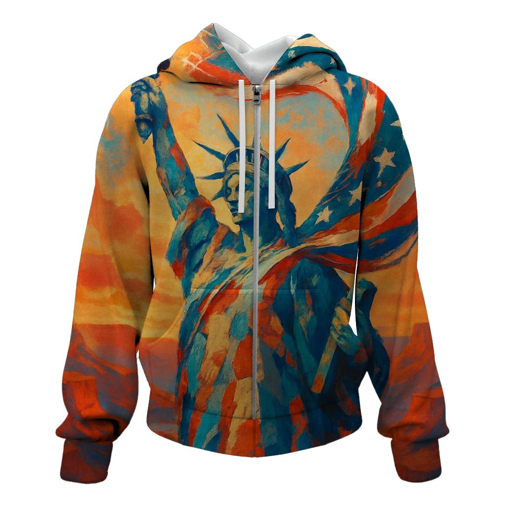 Liberty Current Through The Canyon Sky zip-up hoodies
