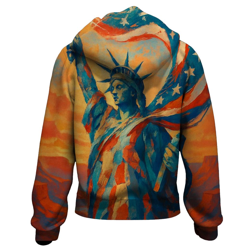 Liberty Current Through The Canyon Sky zip-up hoodies