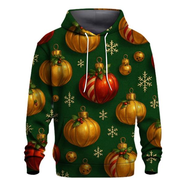 Crimson Pumpkin Ornament Lattice On Pine Green Background zip-up hoodies