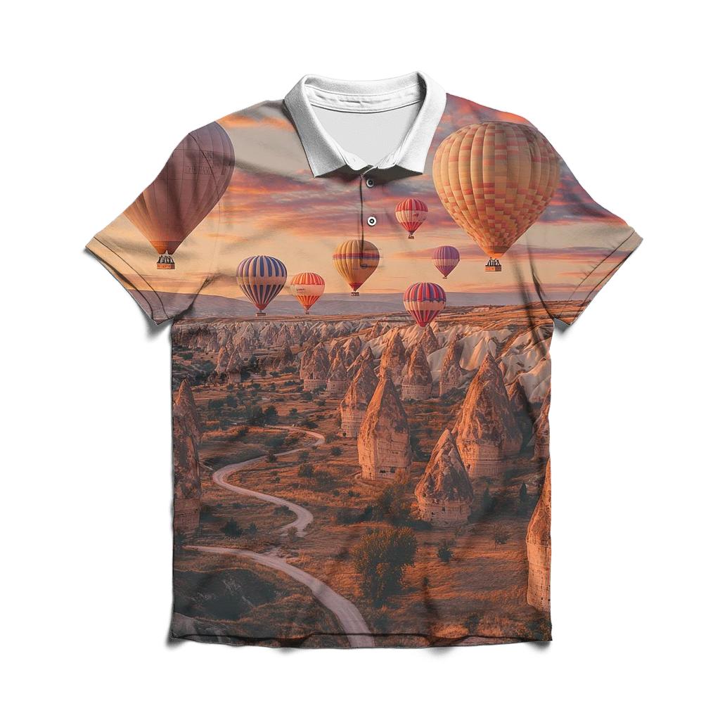Cappadocia Fairy Chimneys - Goreme embroidered polo tops