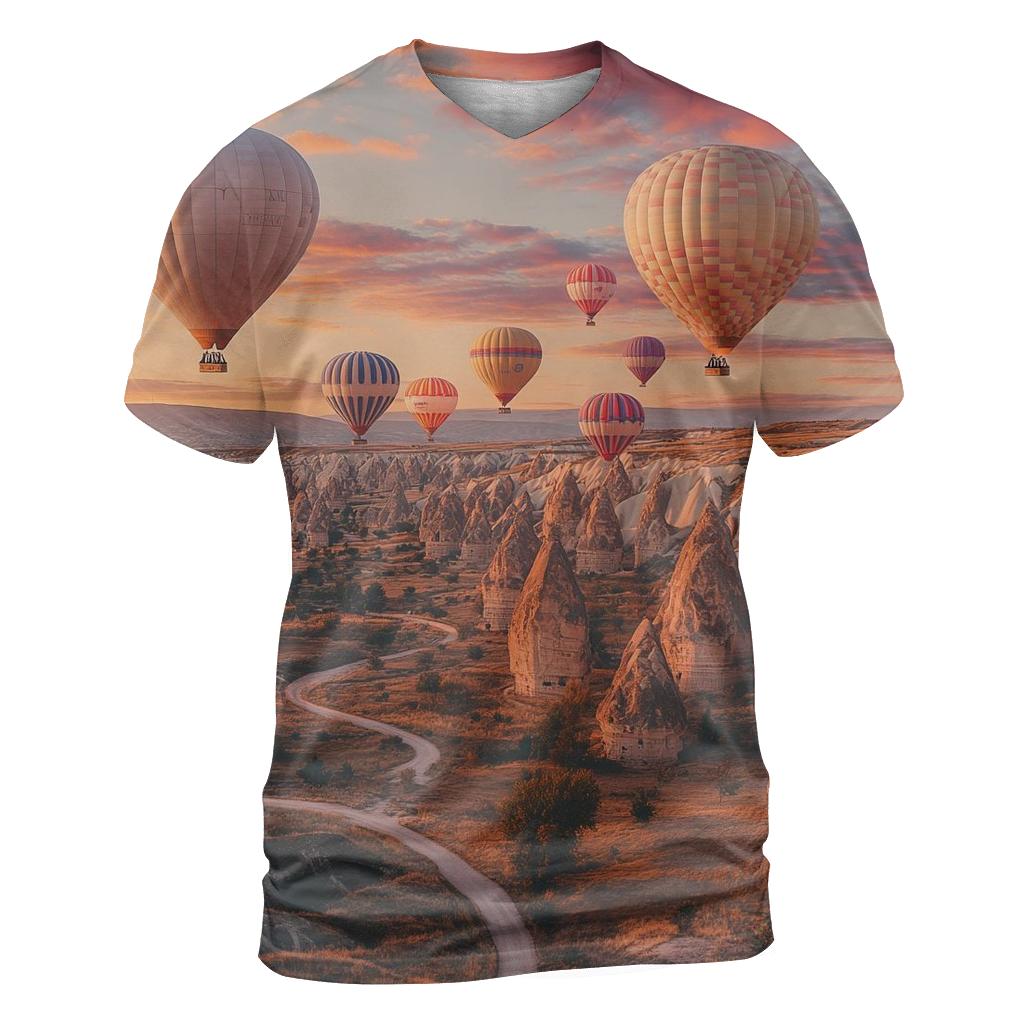 Cappadocia Fairy Chimneys - Goreme vibrant all-over design tees