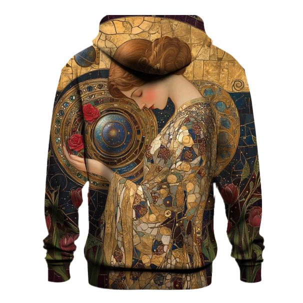 Gustav Klimt Inspired Mythic Garden Of Planets lightweight hoodies