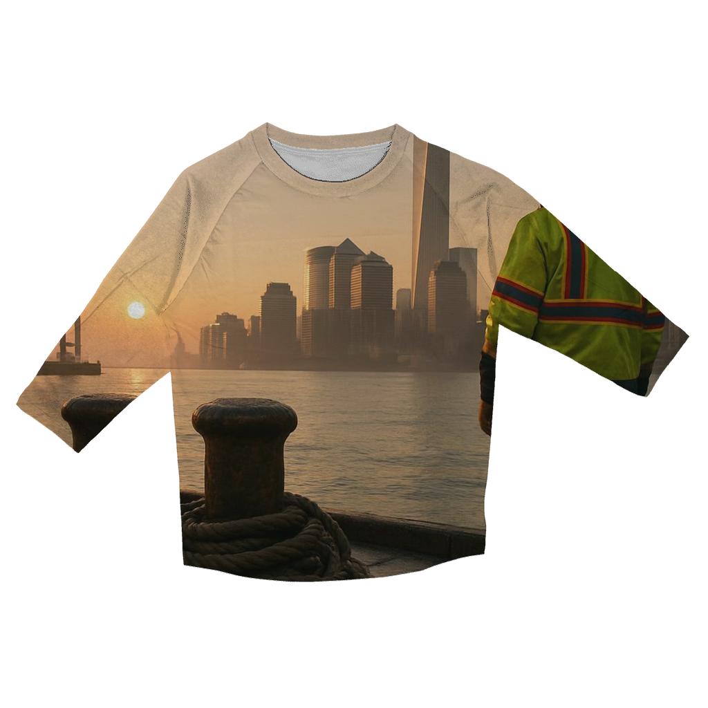 Working Waterfront Sunrise With Lower Manhattan designer 3/4 sleeve blouses