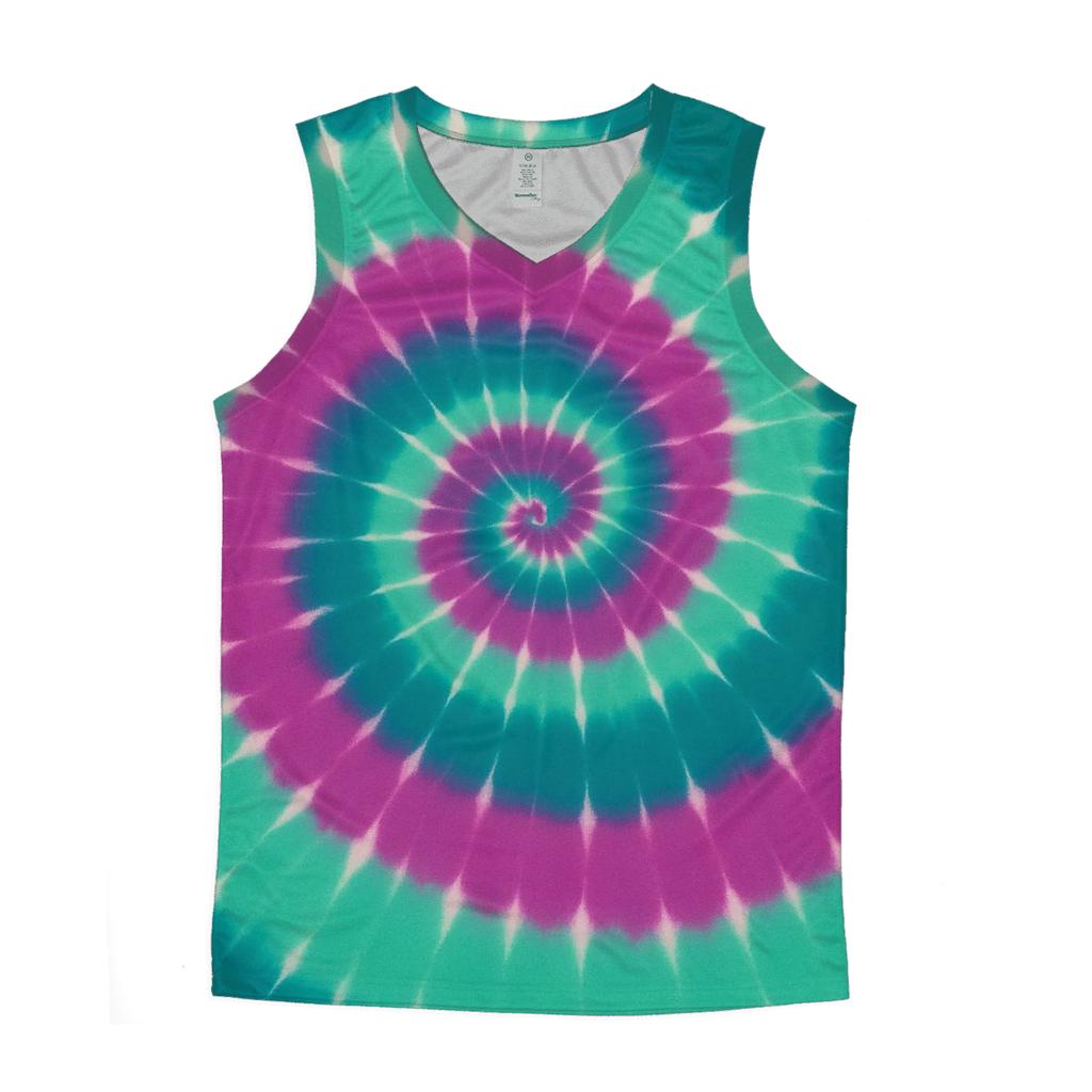 Aurora Spiral Overdye Whirlpool sports performance tank tops