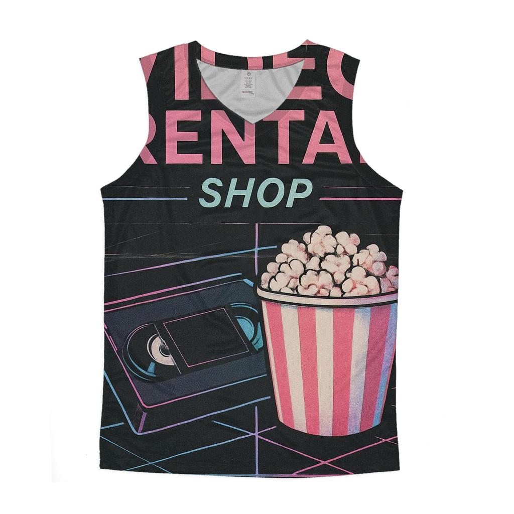 Eighties Video Rental Weekend Poster sports performance tank tops
