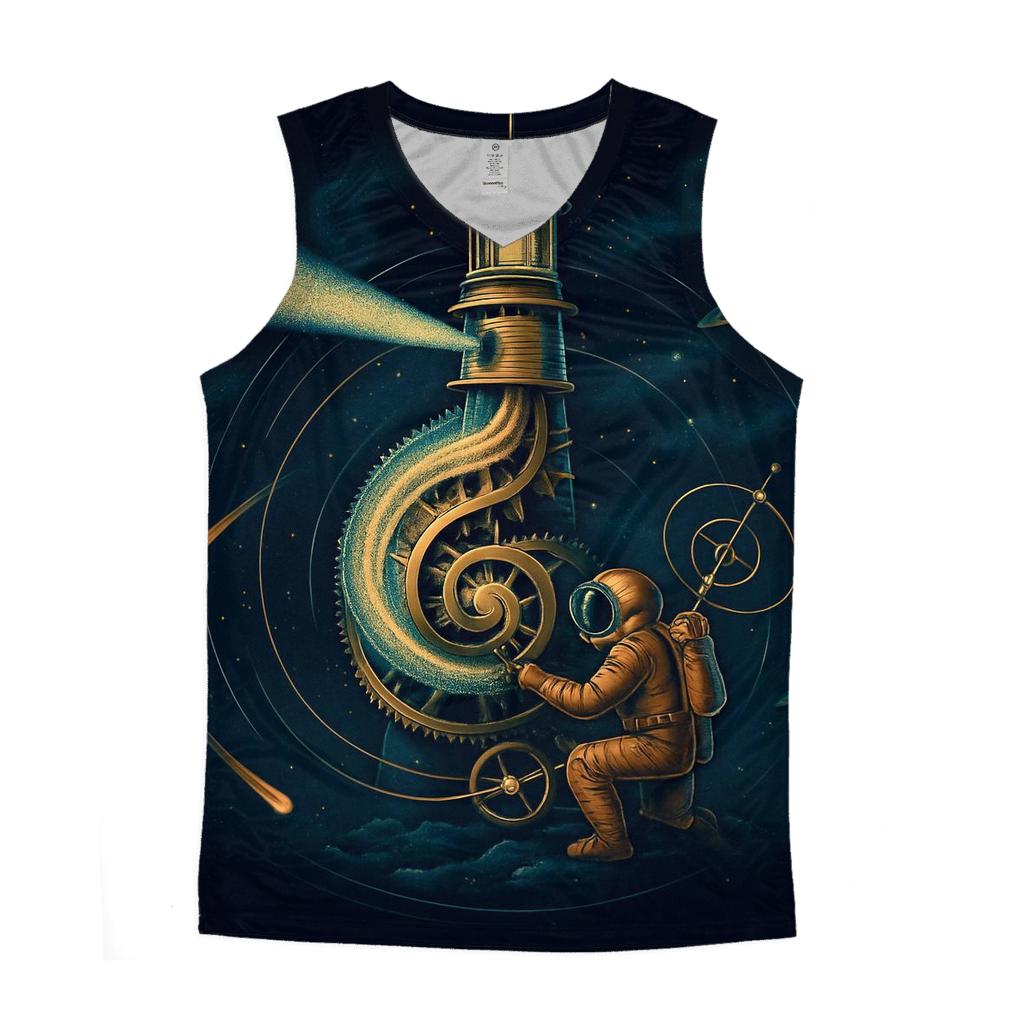 Clockwork Nebula Lighthouse trendy fitted tank tops