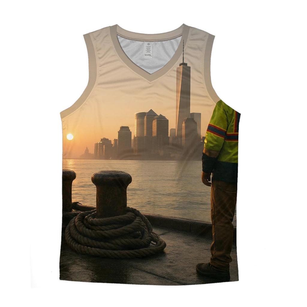Working Waterfront Sunrise With Lower Manhattan designer workout tanks