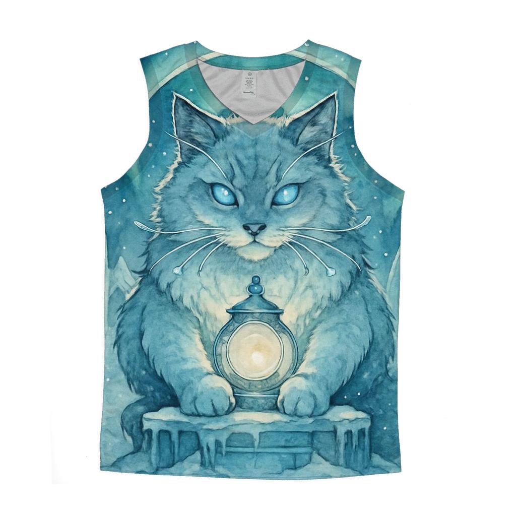 Glacier Lantern Cat Guardian sports performance tank tops