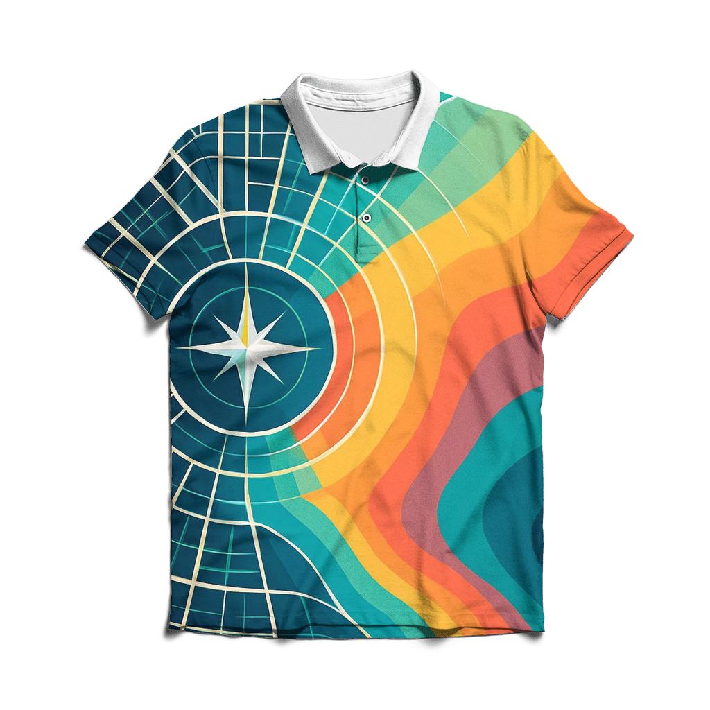 Prismatic City Map Mirage custom polo shirts