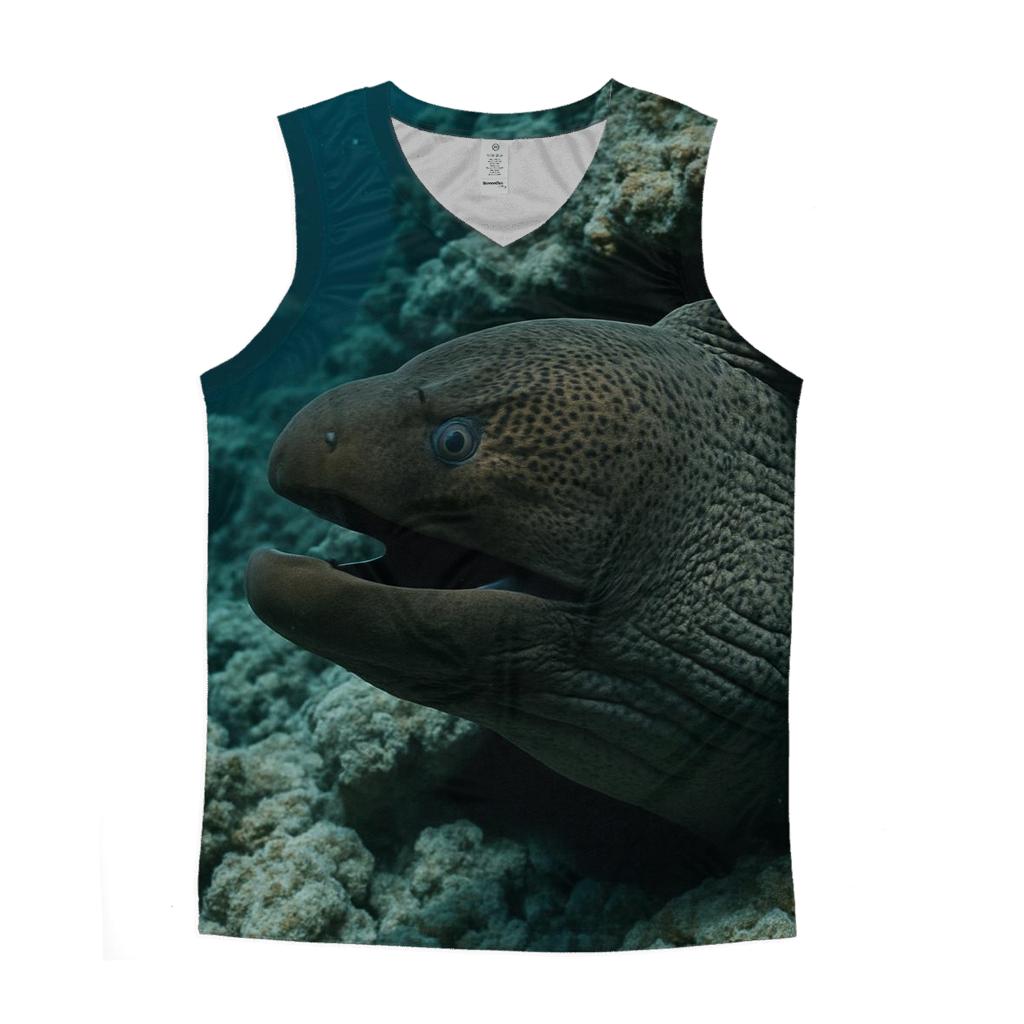 Reef Crevice Sentinel Moray Eel graphic print tank tops