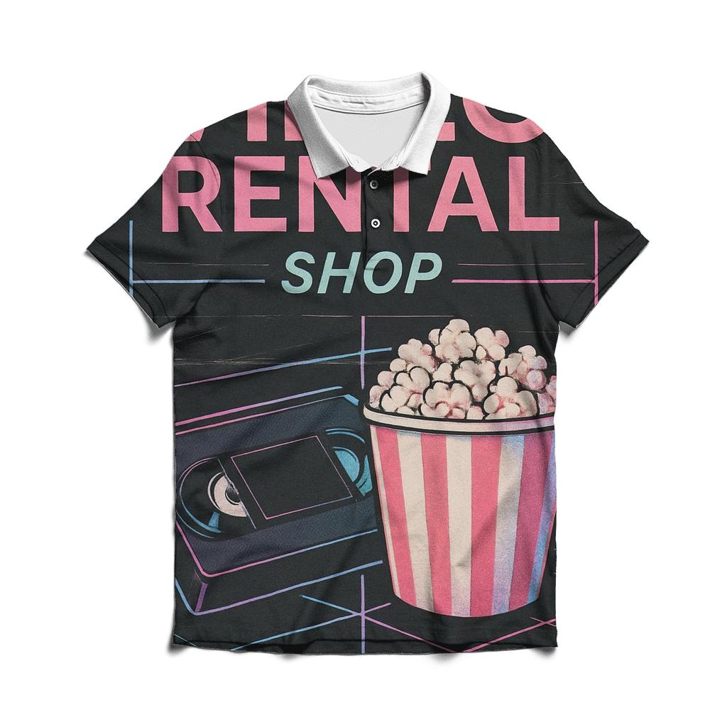 Eighties Video Rental Weekend Poster stylish collar polo tees