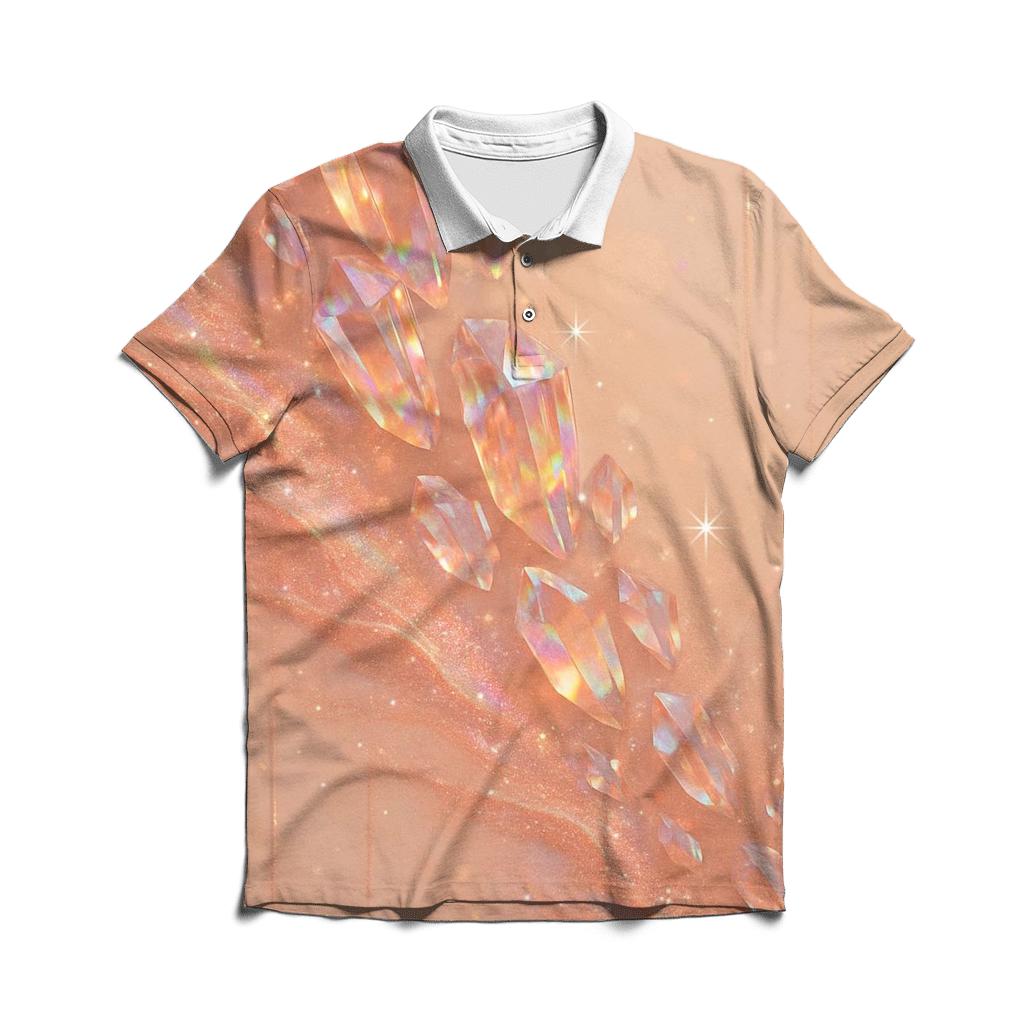 Rose Gold Prism Cascade casual sports polo shirts