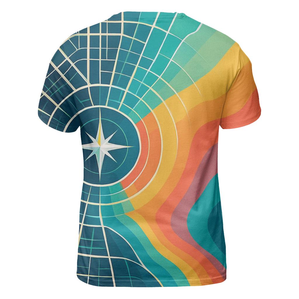 Prismatic City Map Mirage statement graphic shirts