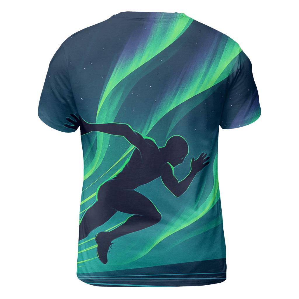 Aurora Sprint Track Poster artistic all-over print tops