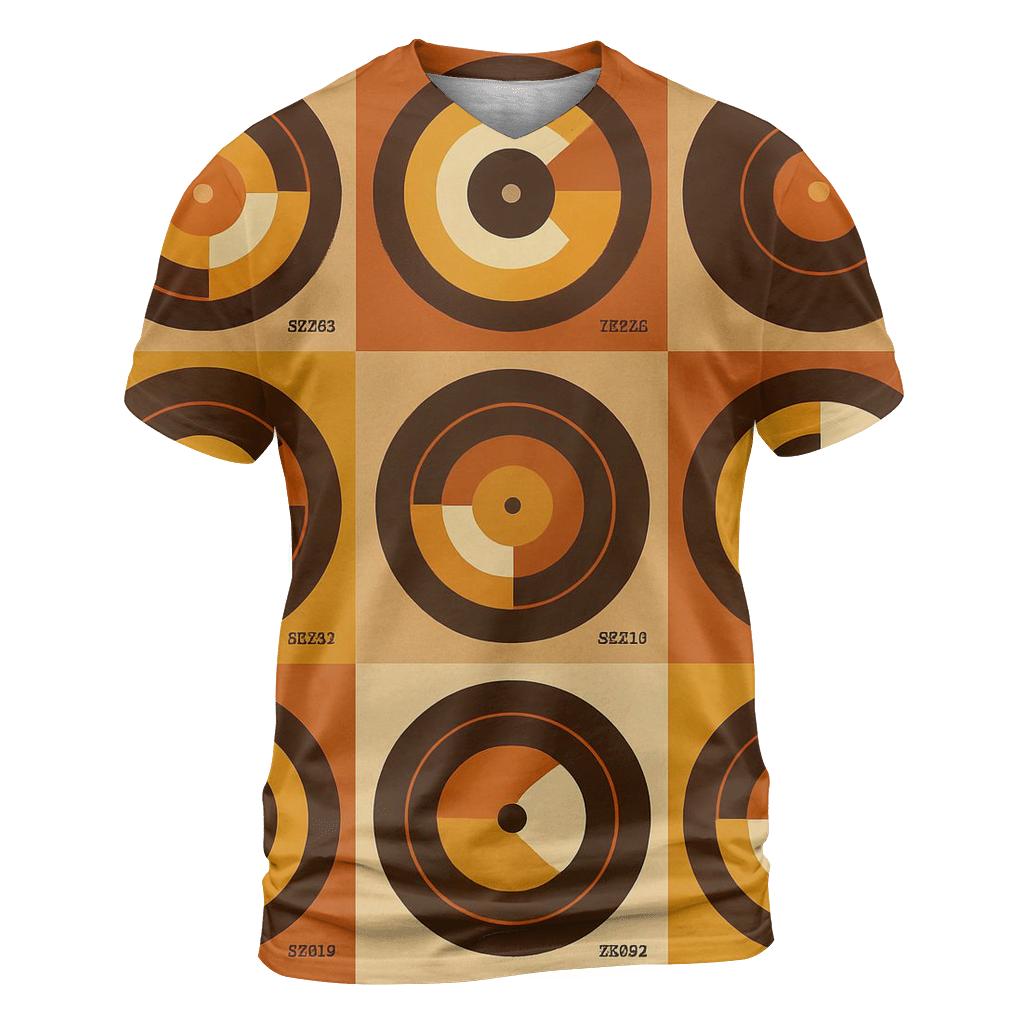 Vinyl Record Label Geometry custom all-over print shirts