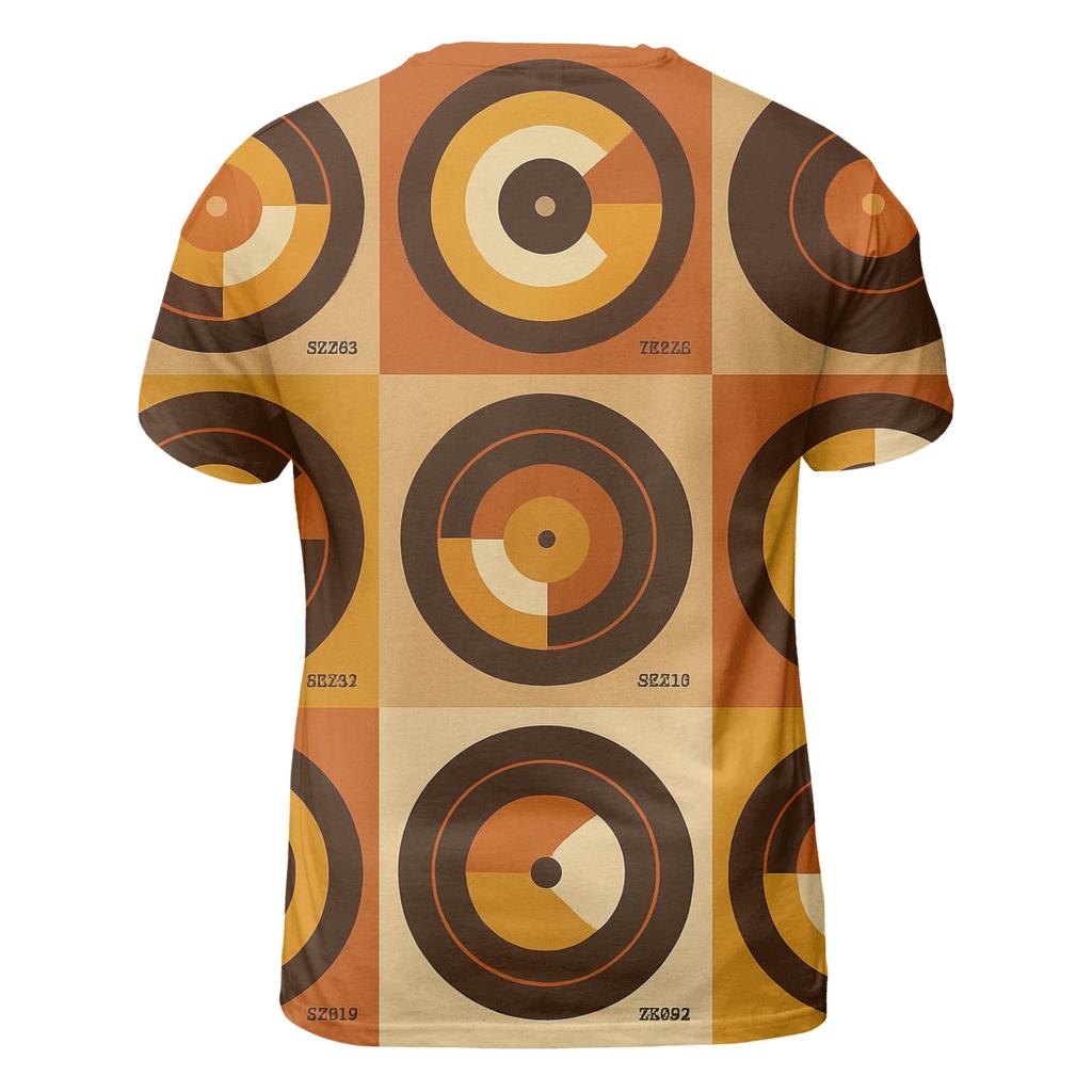 Vinyl Record Label Geometry custom all-over print shirts