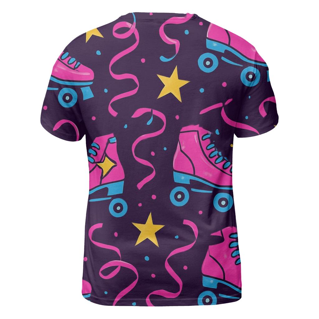 Roller Rink Neon Confetti creative print fashion shirts