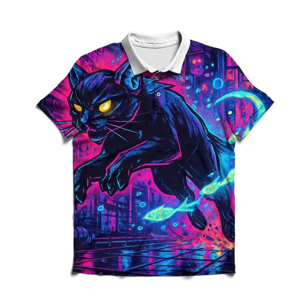 Neon Alley Circuit Prowler personalized polo shirts