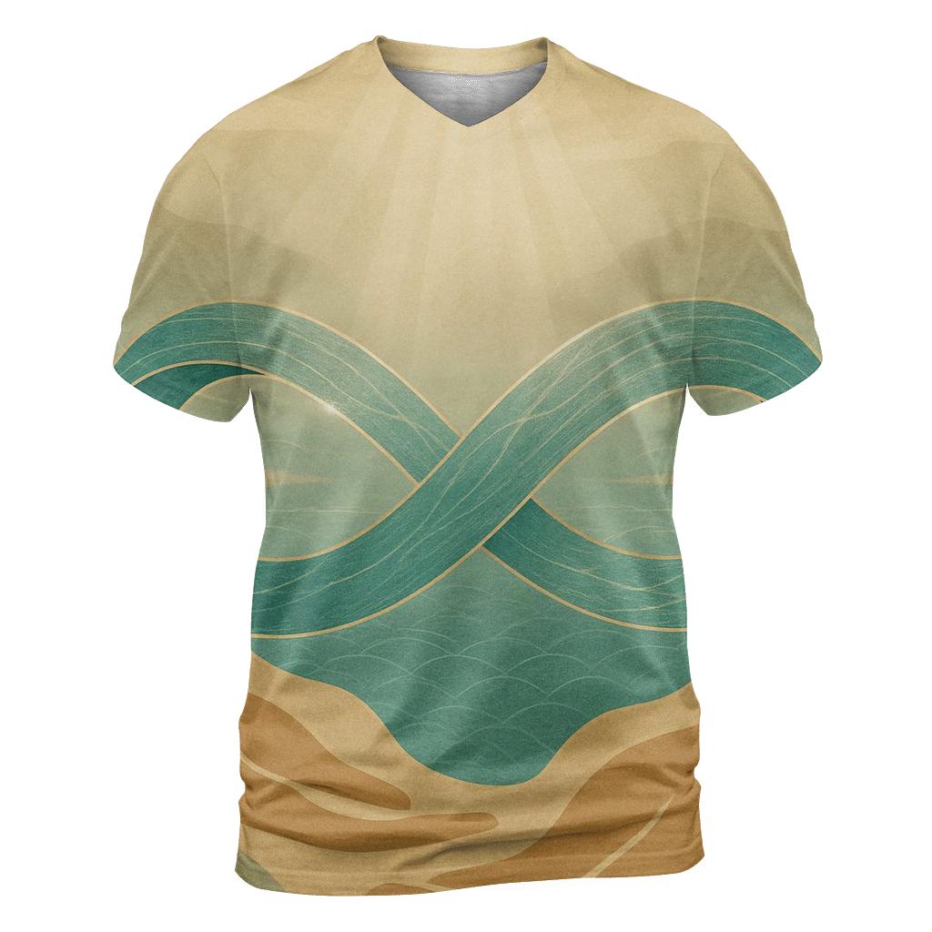 River Of Quiet Renewal vibrant all-over design tees