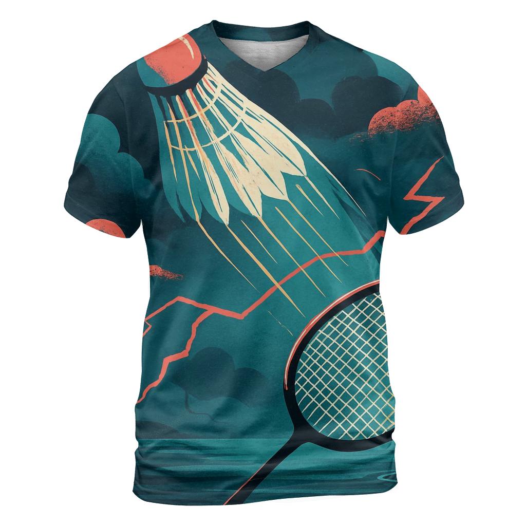 Monsoon Court Badminton Smash statement graphic shirts