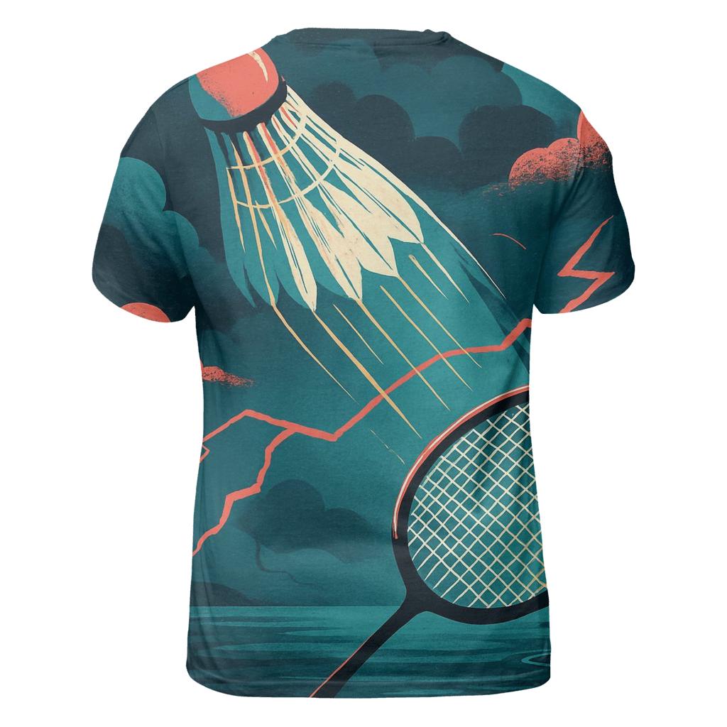 Monsoon Court Badminton Smash statement graphic shirts