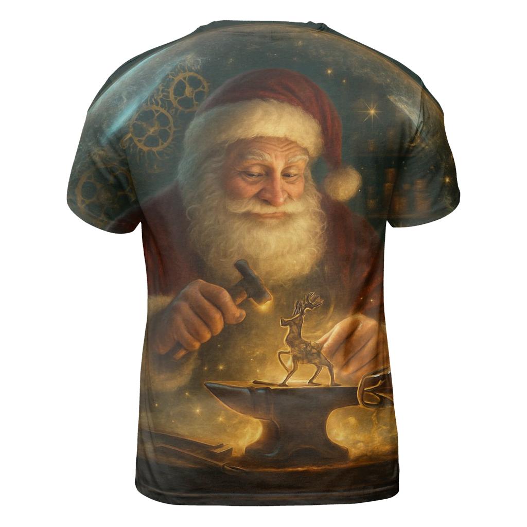 Clockwork Workshop Santa In A Snow Globe Forge creative print fashion shirts