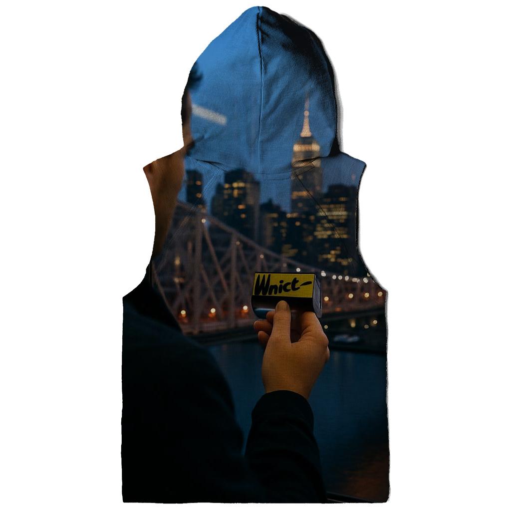 Blue Hour Tram Window Over Midtown zip-up hoodies