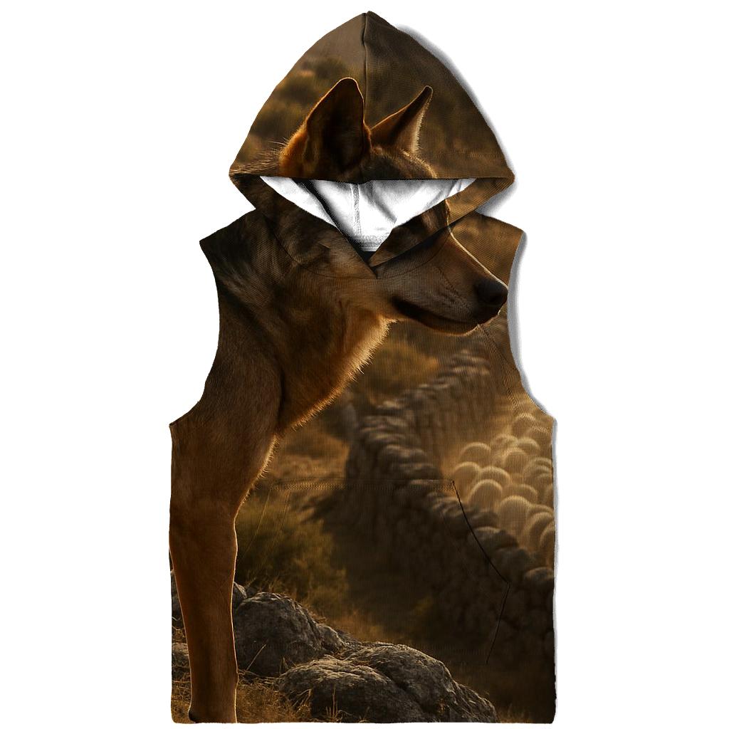 Iberian Wolf At The Transhumance Crossing custom hoodies