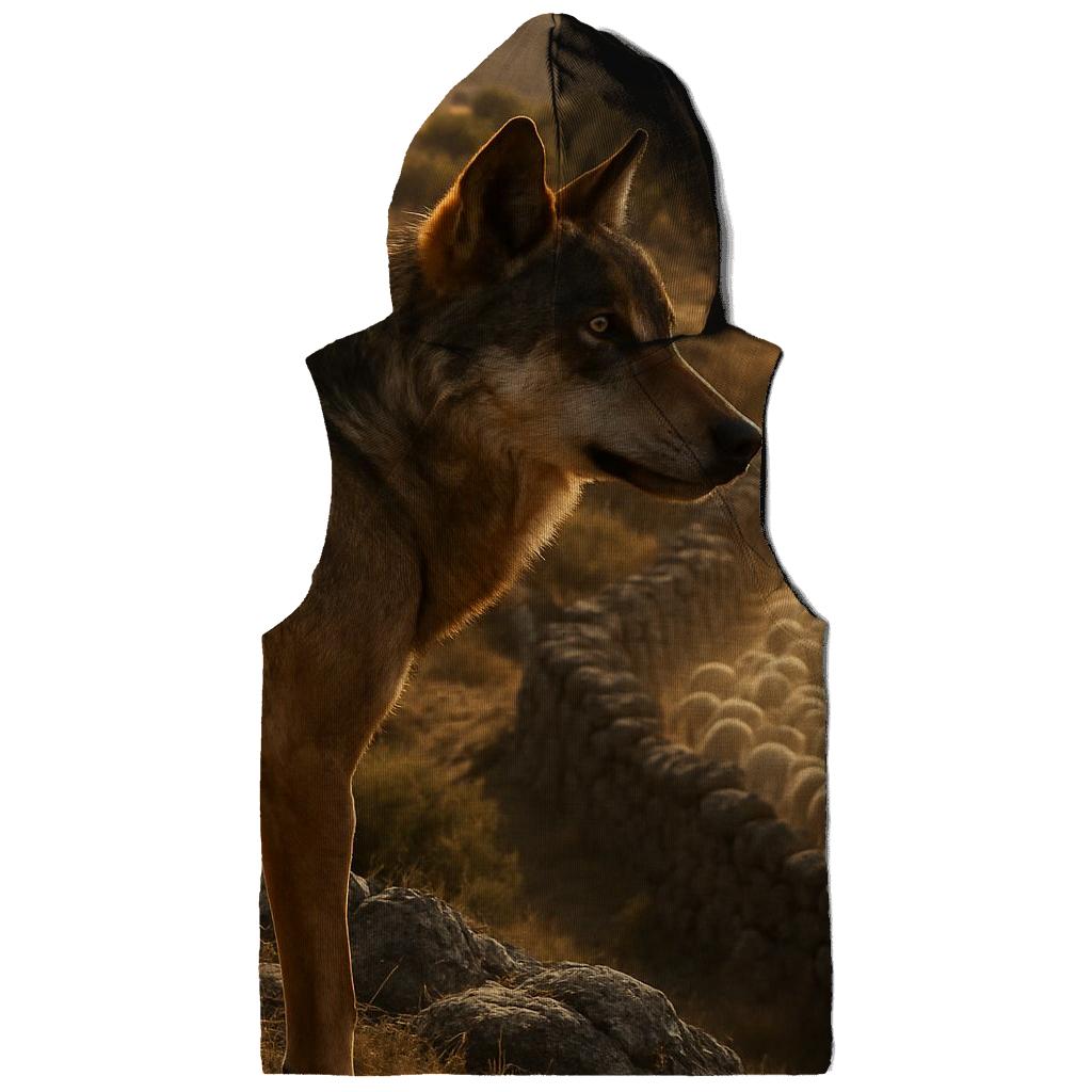 Iberian Wolf At The Transhumance Crossing custom hoodies