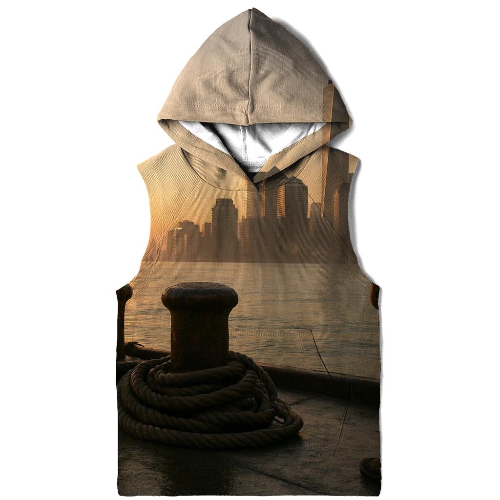 Working Waterfront Sunrise With Lower Manhattan lightweight hoodies