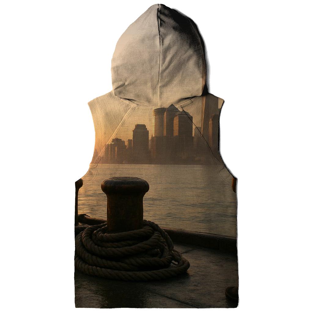Working Waterfront Sunrise With Lower Manhattan lightweight hoodies