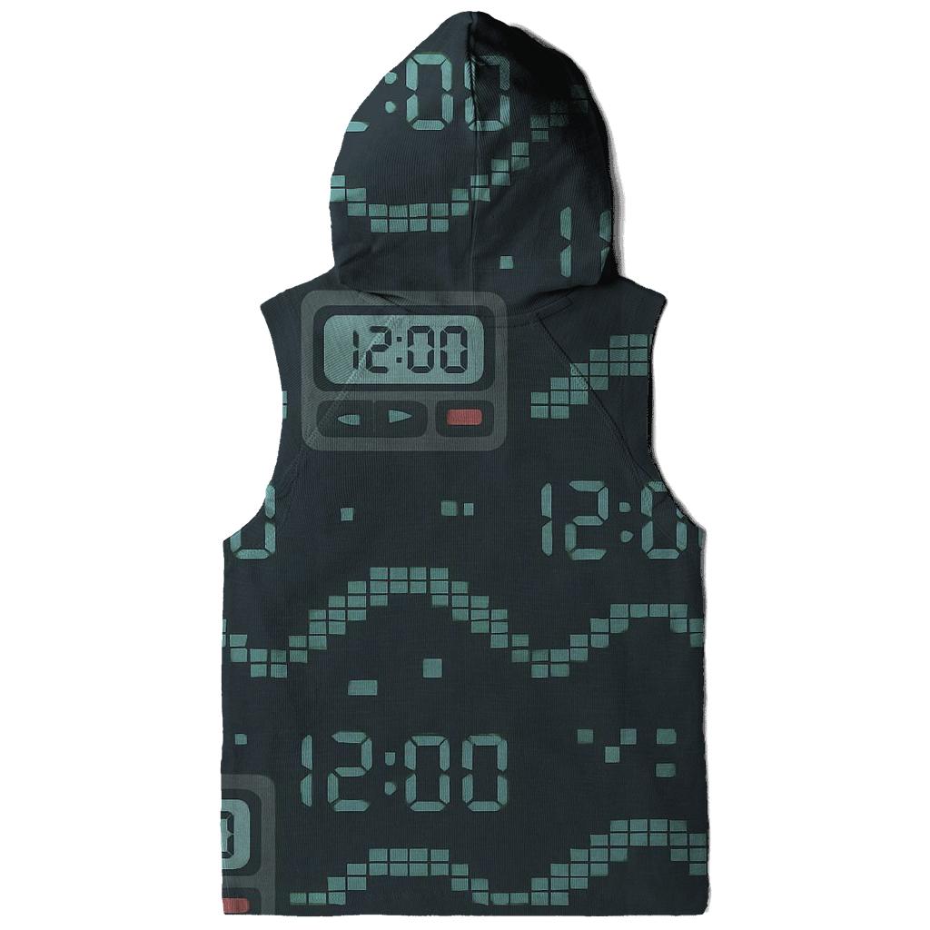 Pager Code Pixel Waves printed hoodies