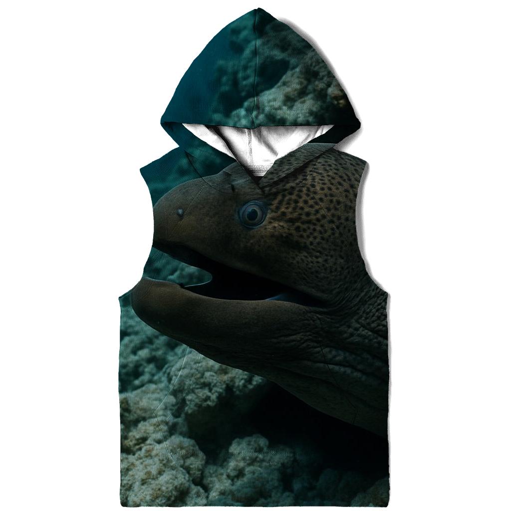 Reef Crevice Sentinel Moray Eel zip-up hoodies